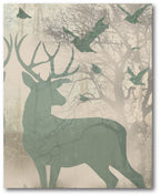 Golden Reindeer II Gallery-Wrapped Canvas Wall Art