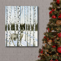 Birch Tree & Buck Gallery-Wrapped Canvas Wall Art