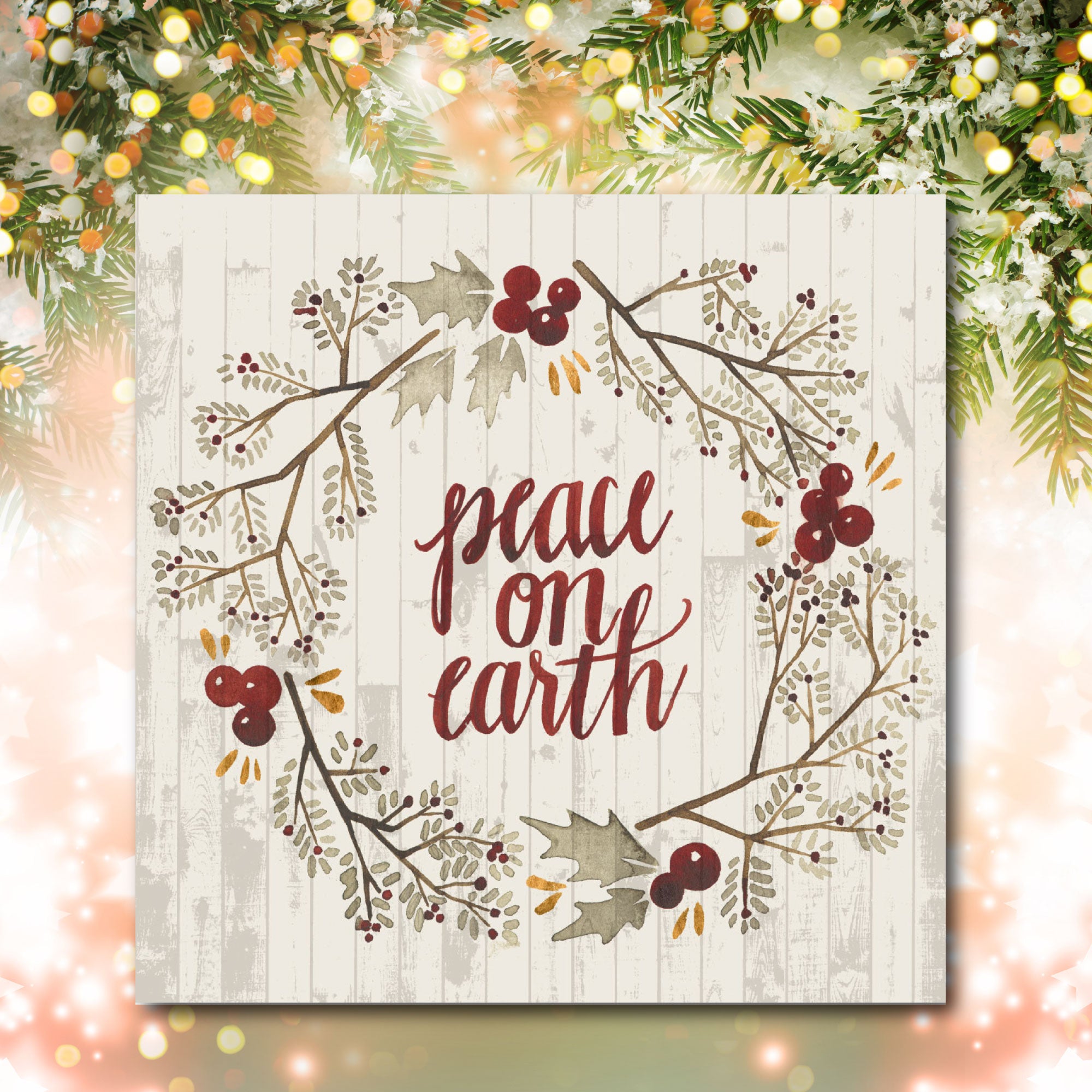 Peace on Earth Gallery-Wrapped Canvas Wall Art