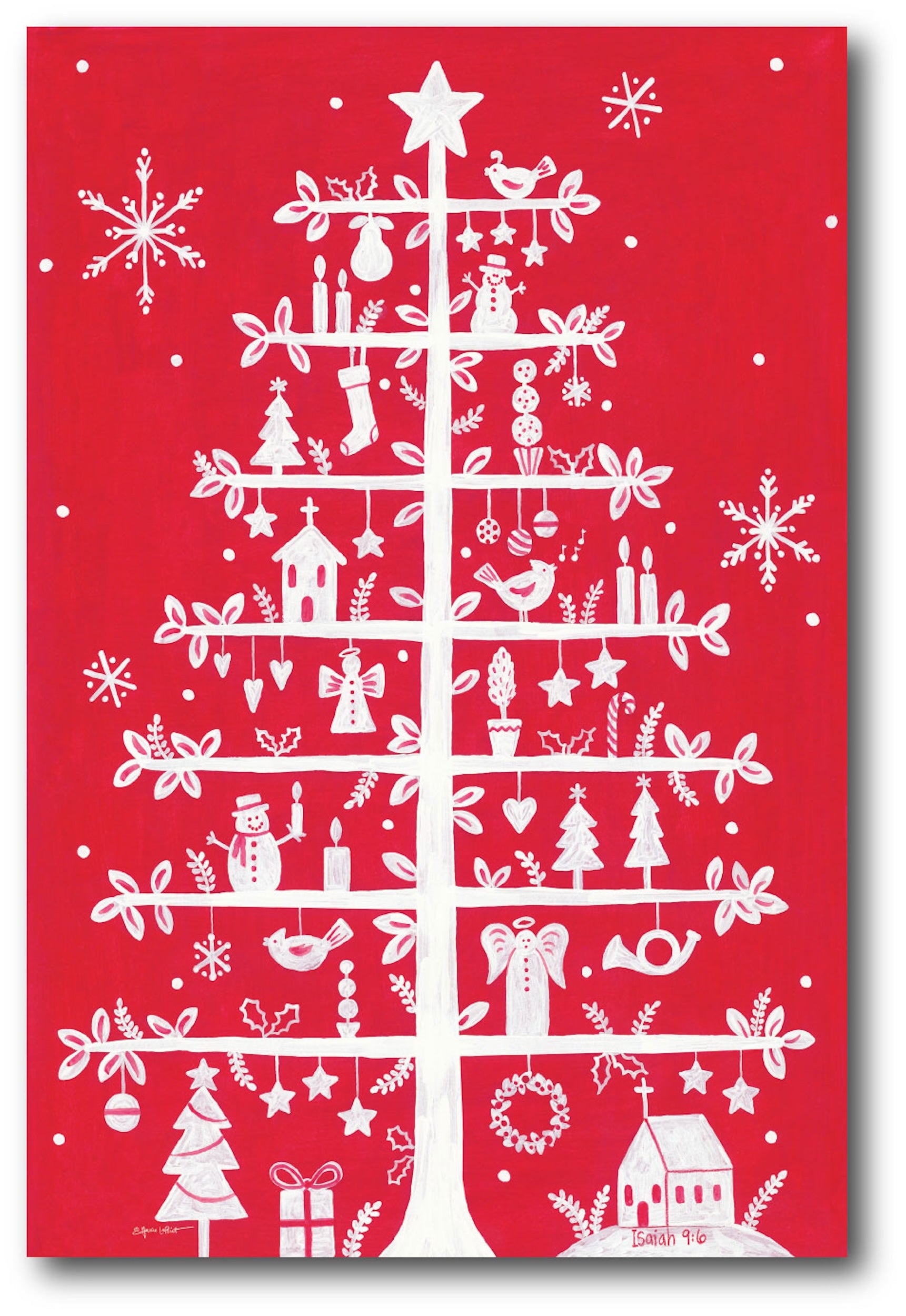 Folk Art Christmas Gallery-Wrapped Canvas Wall Art
