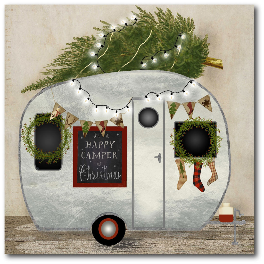 Merry Christmas Snowman Gallery-Wrapped Canvas Wall Art