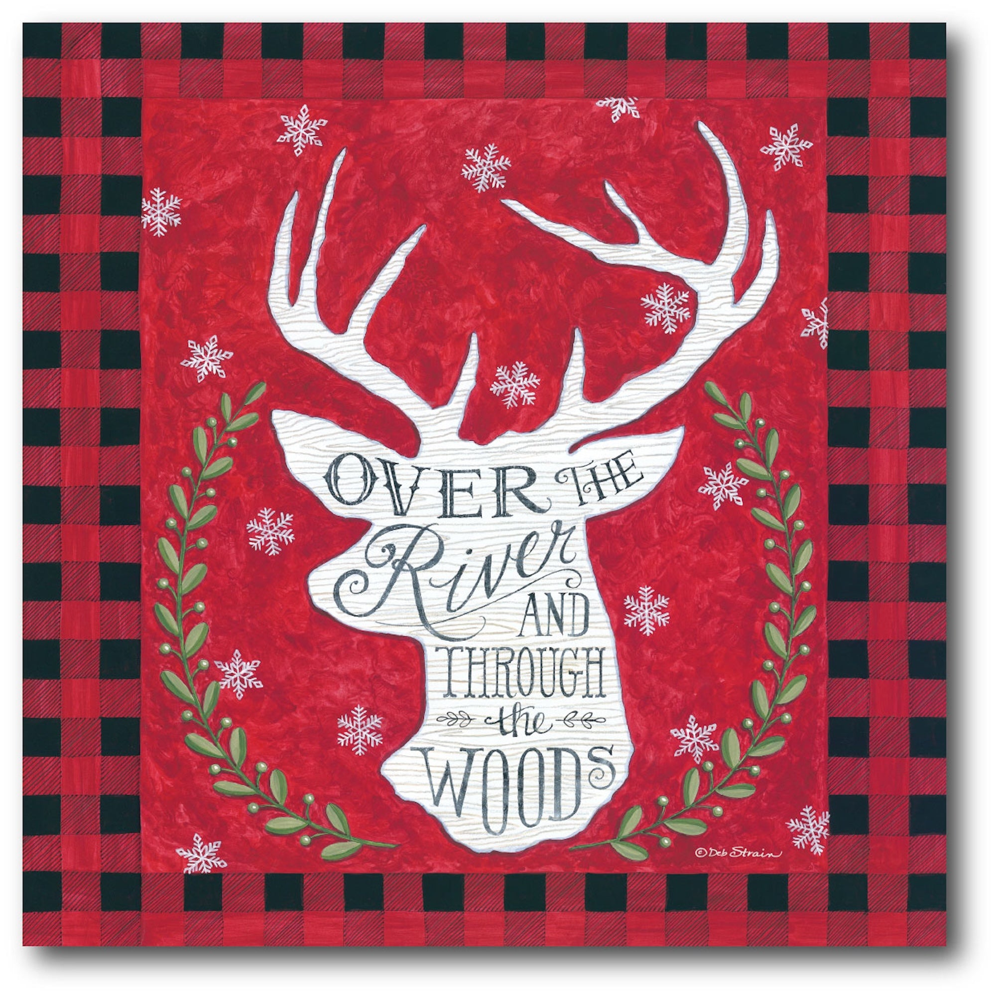 Over the River Reindeer Gallery-Wrapped Canvas Wall Art