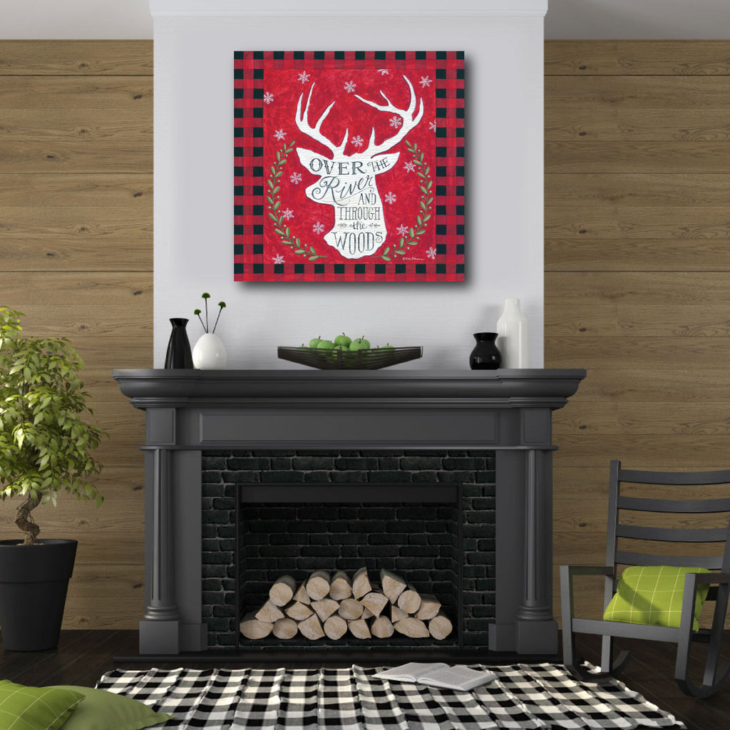 Over the River Reindeer Gallery-Wrapped Canvas Wall Art