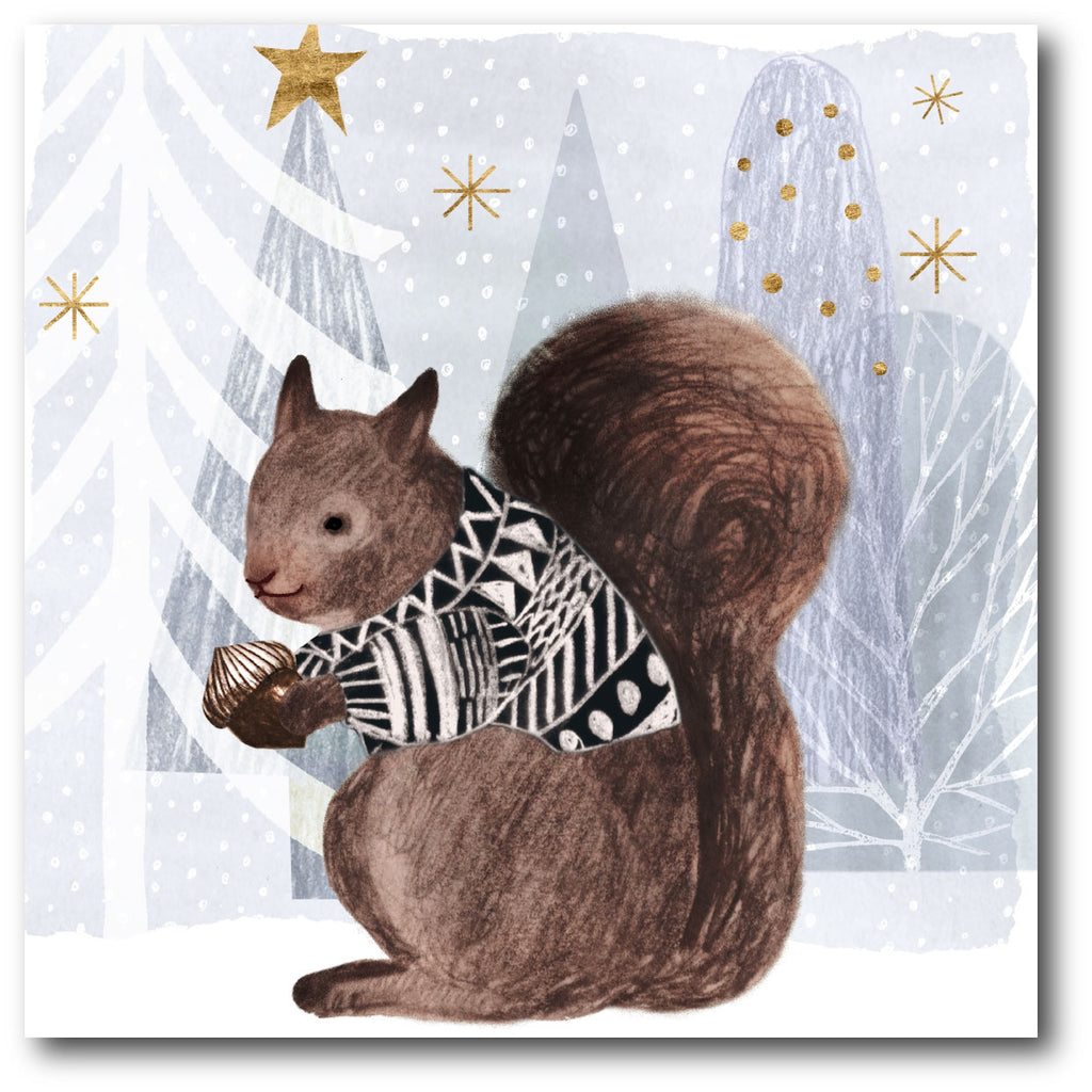 C ozy Woodland Animal II Gallery-Wrapped Canvas Wall Art