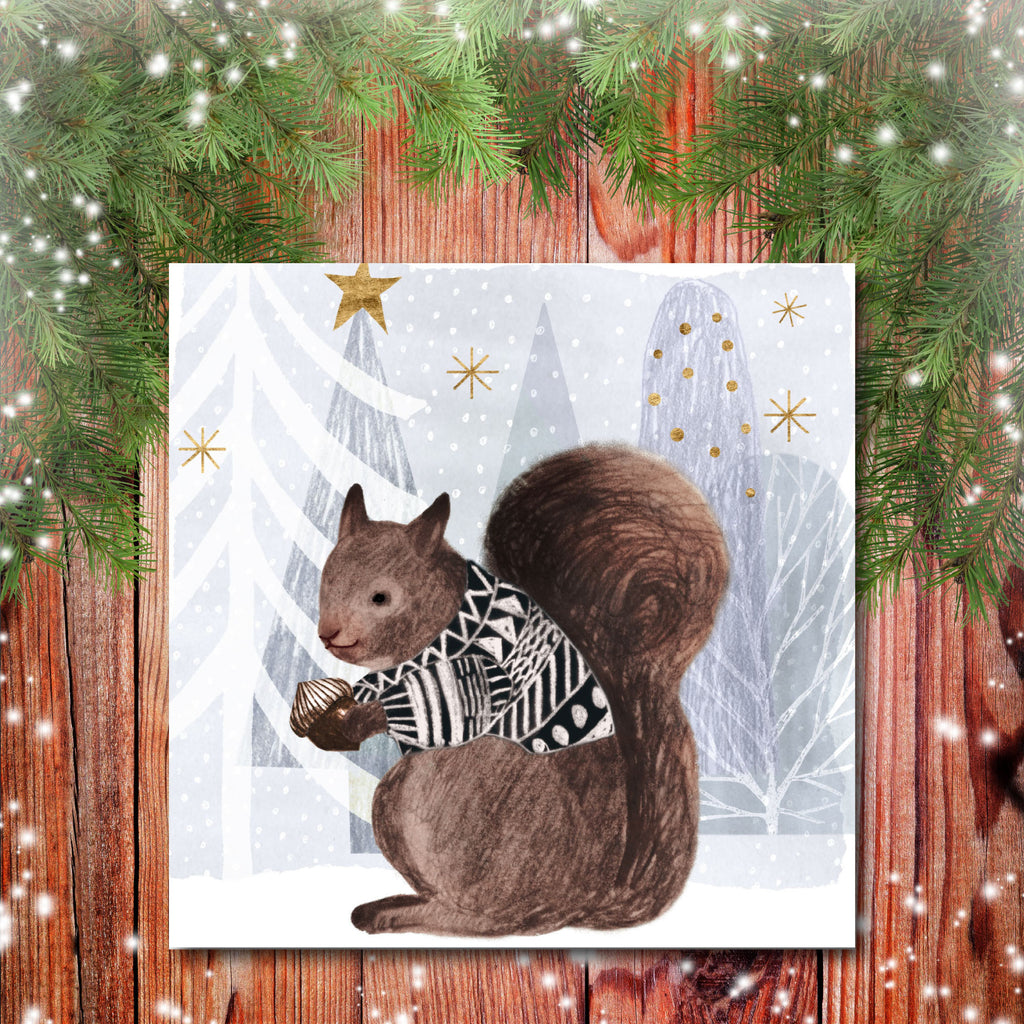 C ozy Woodland Animal II Gallery-Wrapped Canvas Wall Art