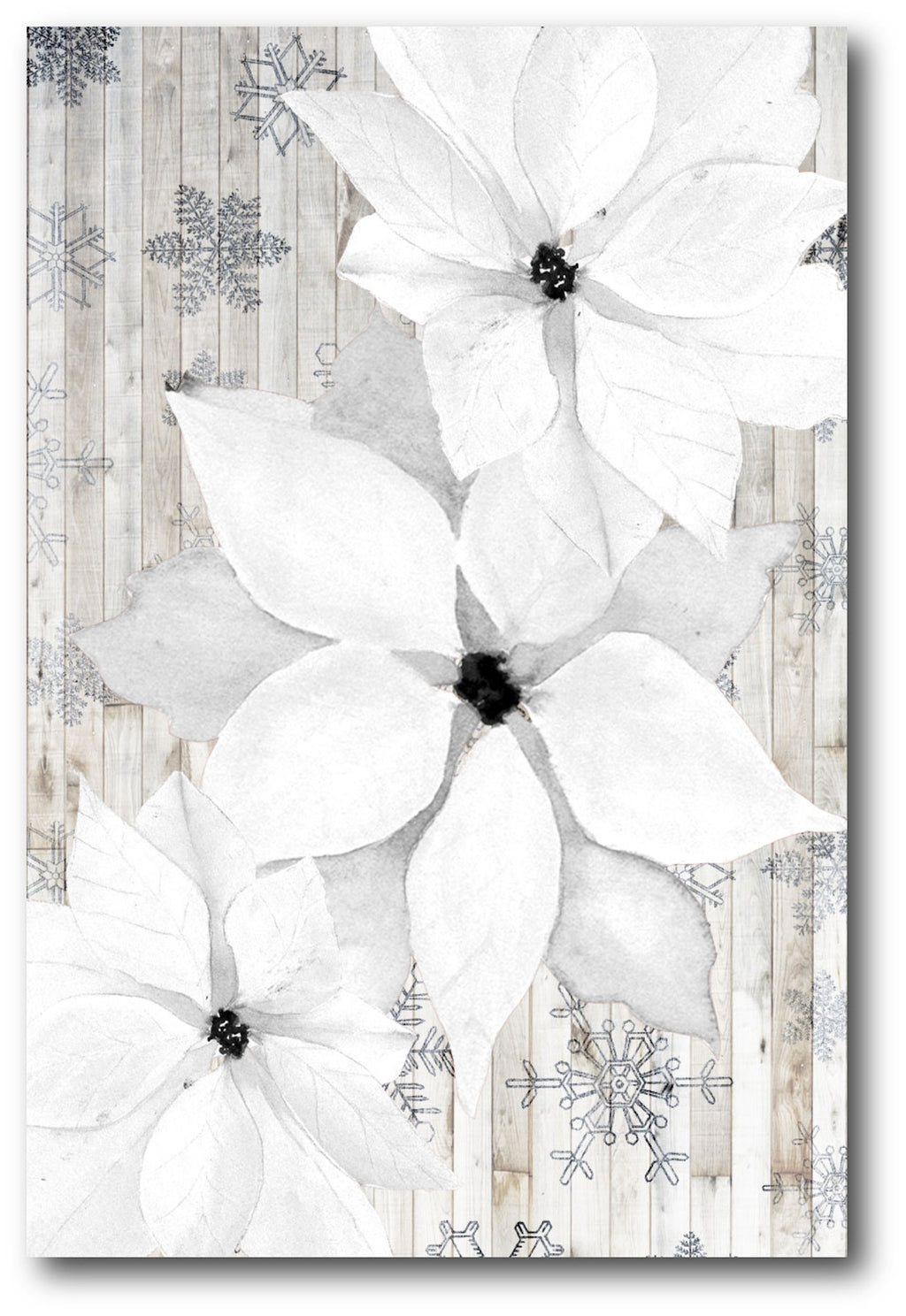 Sophisticated Christmas Flower Gallery-Wrapped Canvas Wall Art