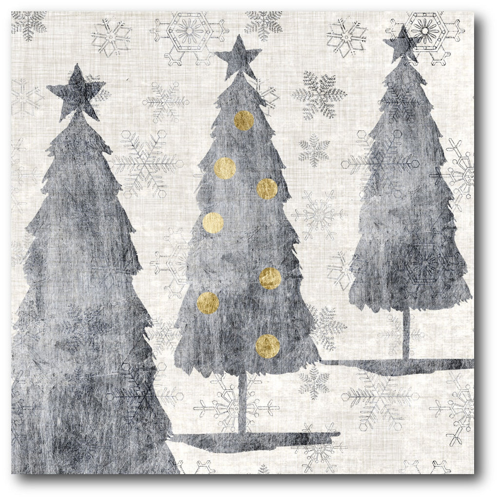 Sophisticated Christmas Trees Gallery-Wrapped Canvas Wall Art