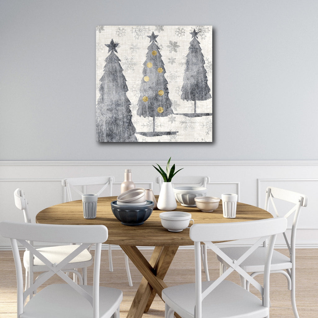 Sophisticated Christmas Trees Gallery-Wrapped Canvas Wall Art