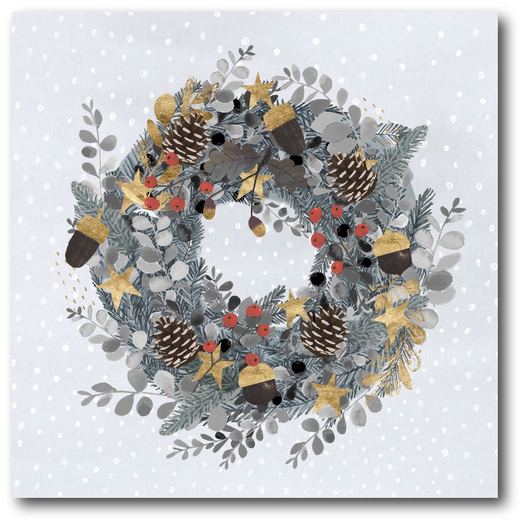 Christmas Woodland III Gallery-Wrapped Canvas Wall Art