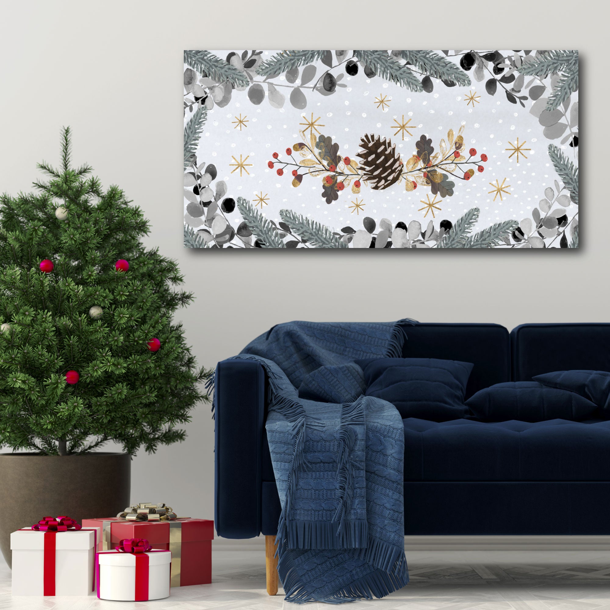Christmas Woodland IV Gallery-Wrapped Canvas Wall Art