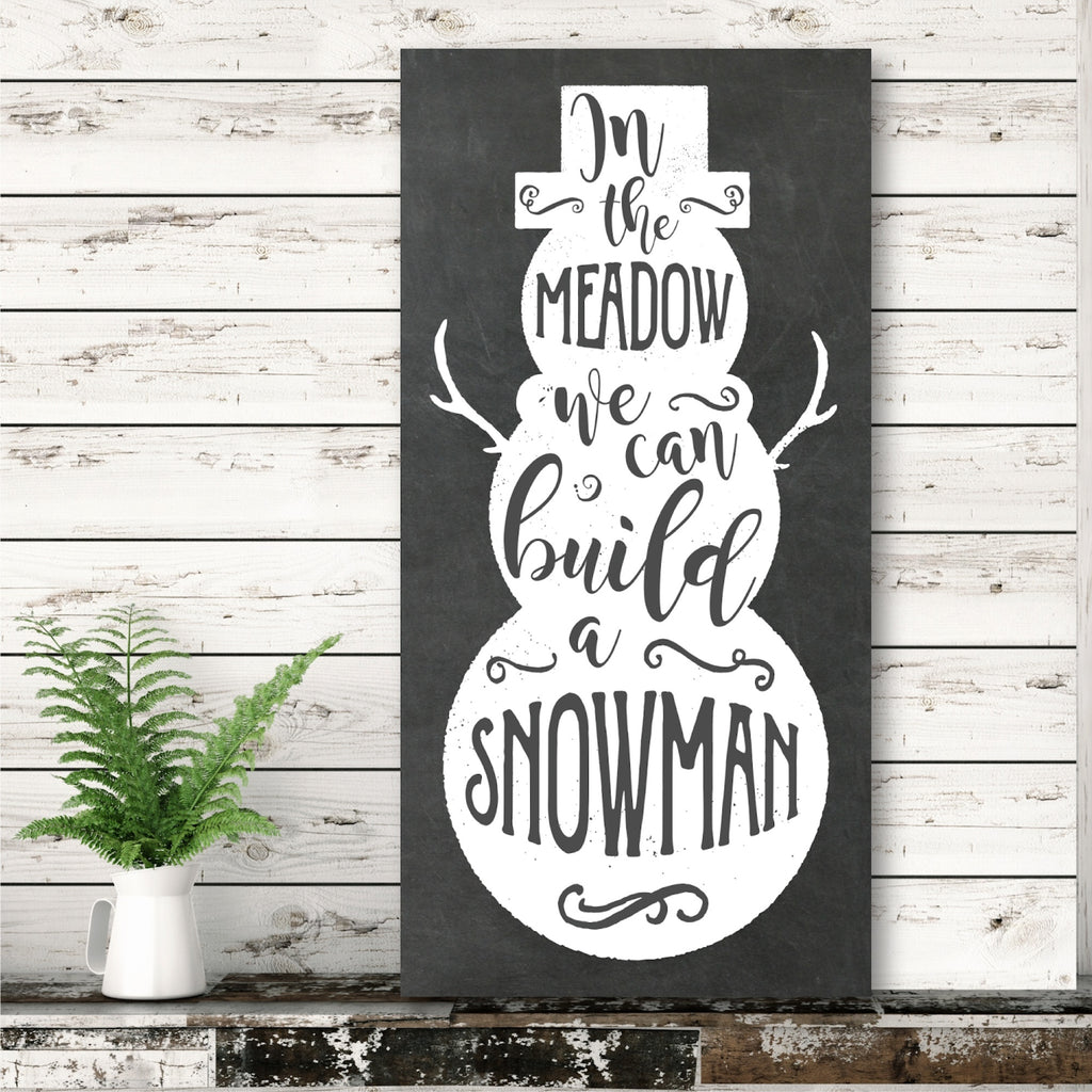 Build A Snowman Gallery-Wrapped Canvas Wall Art