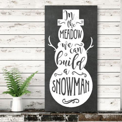 Build A Snowman Gallery-Wrapped Canvas Wall Art
