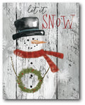 Let It Snow Snowman Gallery-Wrapped Canvas Wall Art