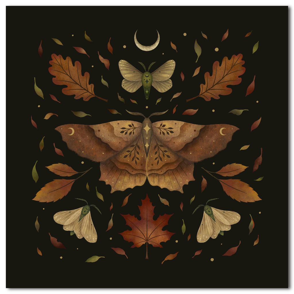 Autumn Moth Gallery-Wrapped Canvas Wall Art