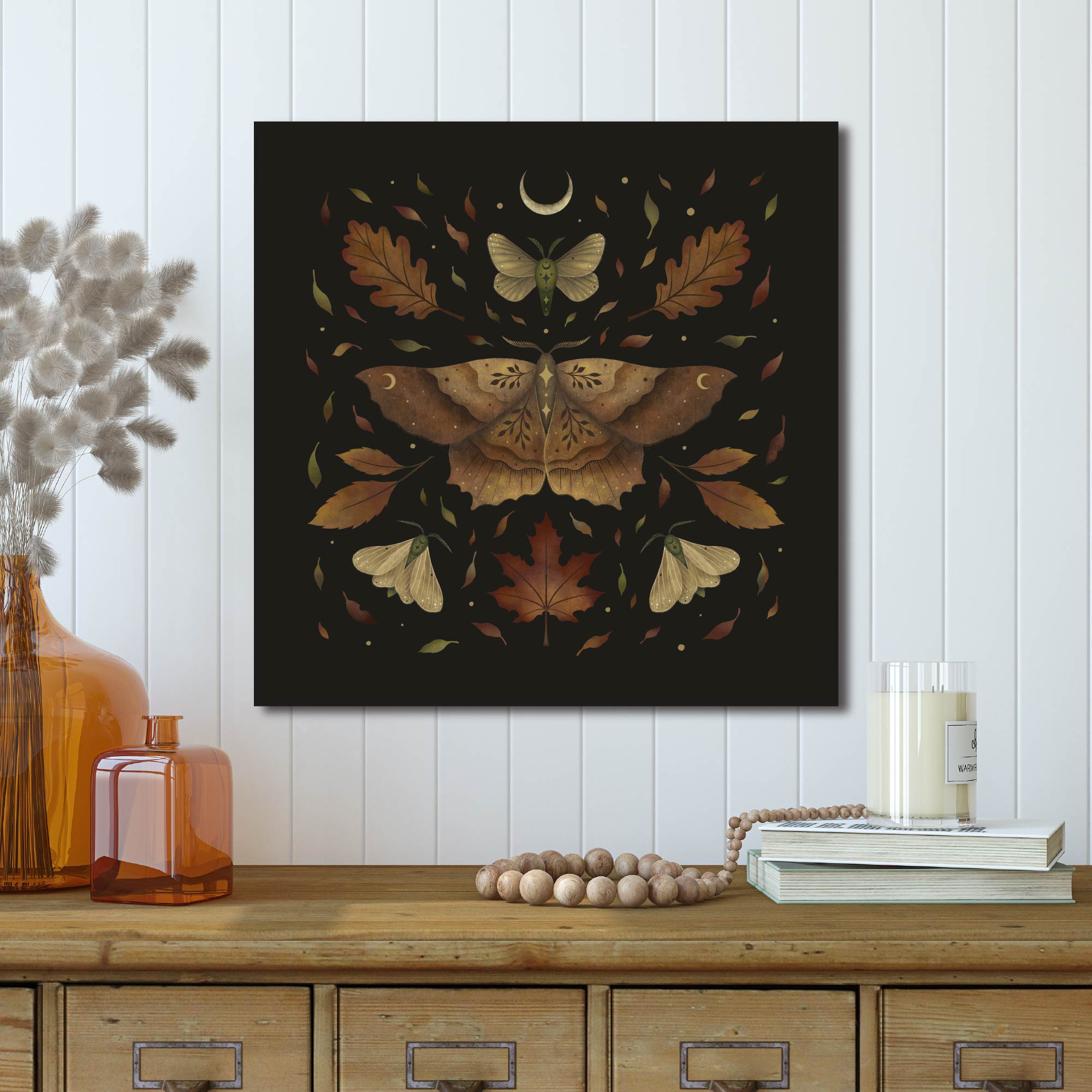 Autumn Moth Gallery-Wrapped Canvas Wall Art