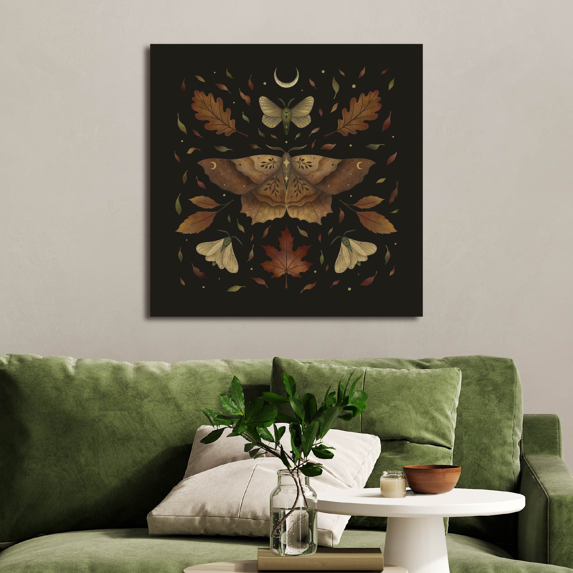 Autumn Moth Gallery-Wrapped Canvas Wall Art