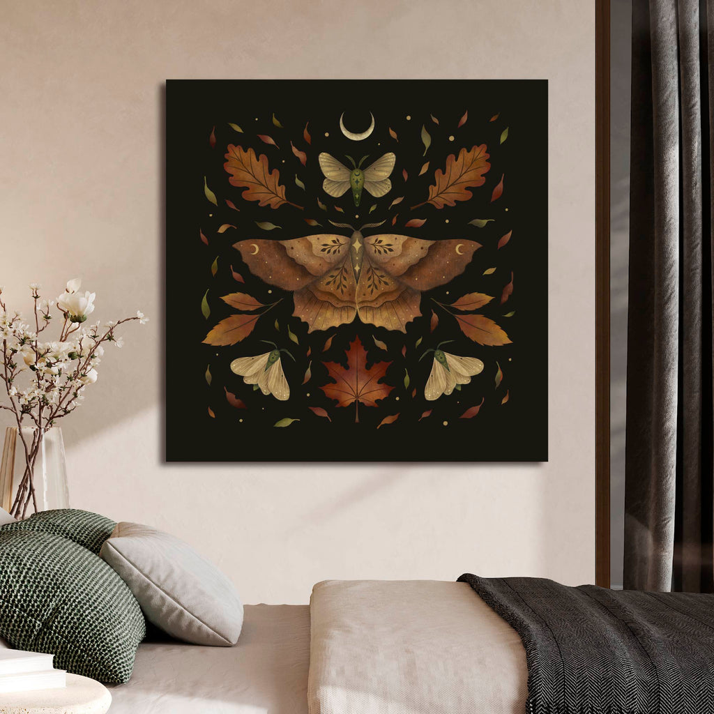 Autumn Moth Gallery-Wrapped Canvas Wall Art