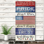 Celebrate 250 Liberty and Justice Gallery-Wrapped Canvas Wall Art with Wounded Warrior Project