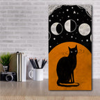 Moon & Cat Gallery-Wrapped Canvas Wall Art