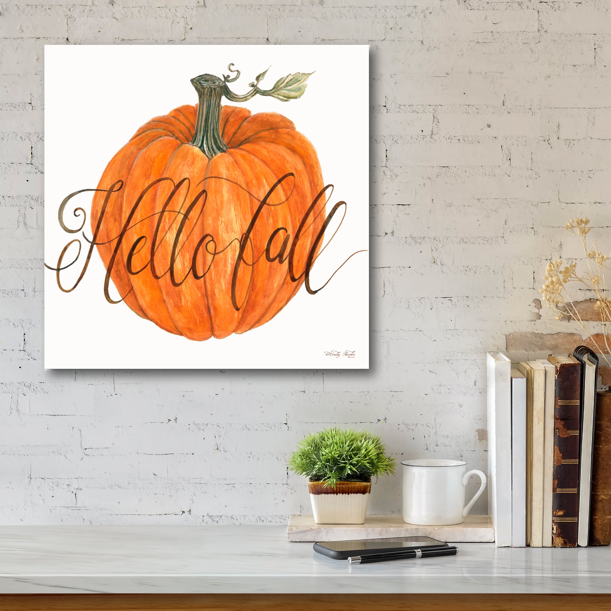 Hello Fall Gallery-Wrapped Canvas Wall Art