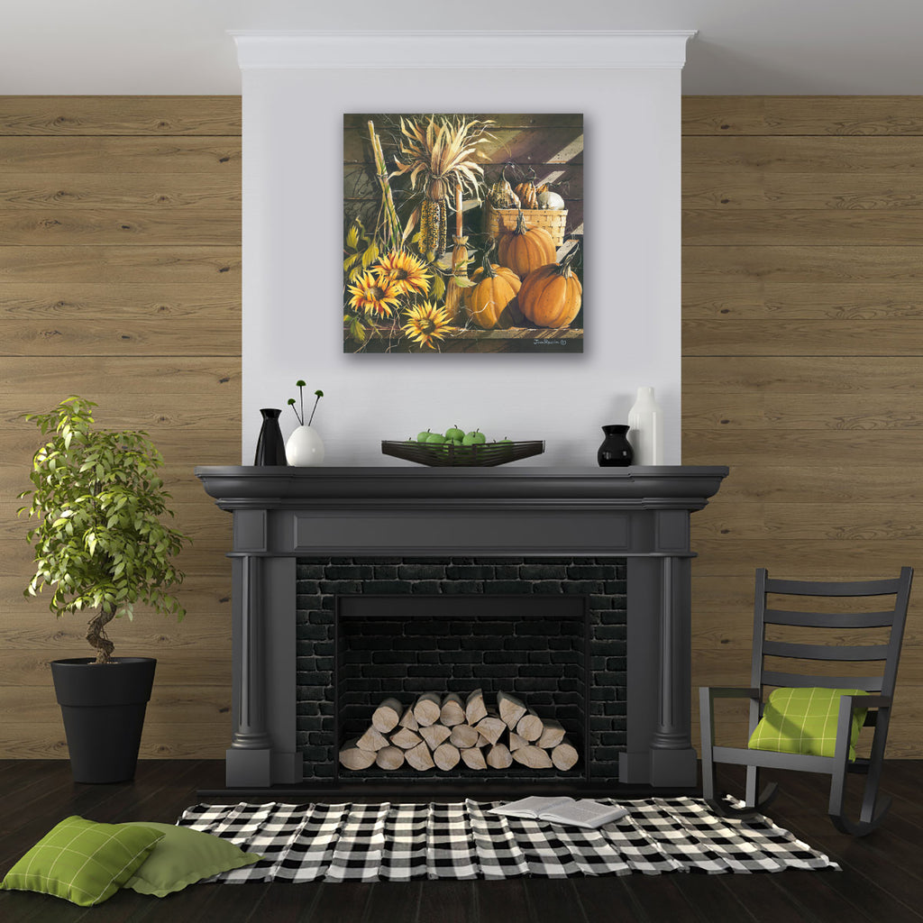 Pumpkin & Sunflower Gallery-Wrapped Canvas Wall Art
