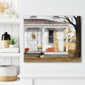 Autumn Porch Gallery-Wrapped Canvas Wall Art