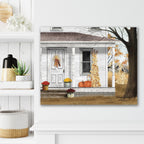 Autumn Porch Gallery-Wrapped Canvas Wall Art