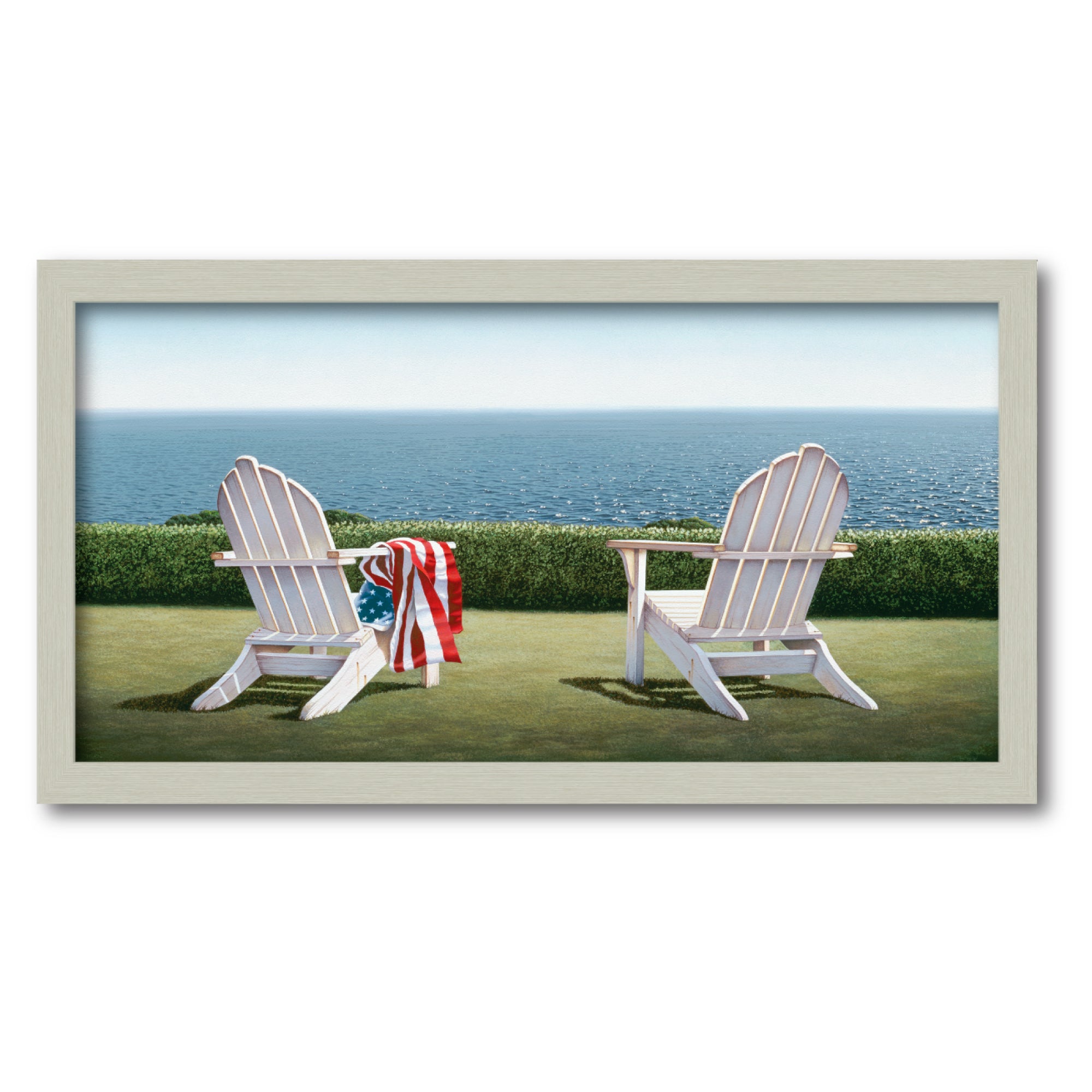 Celebrate 250 Spring House View Framed Canvas with Wounded Warrior Project
