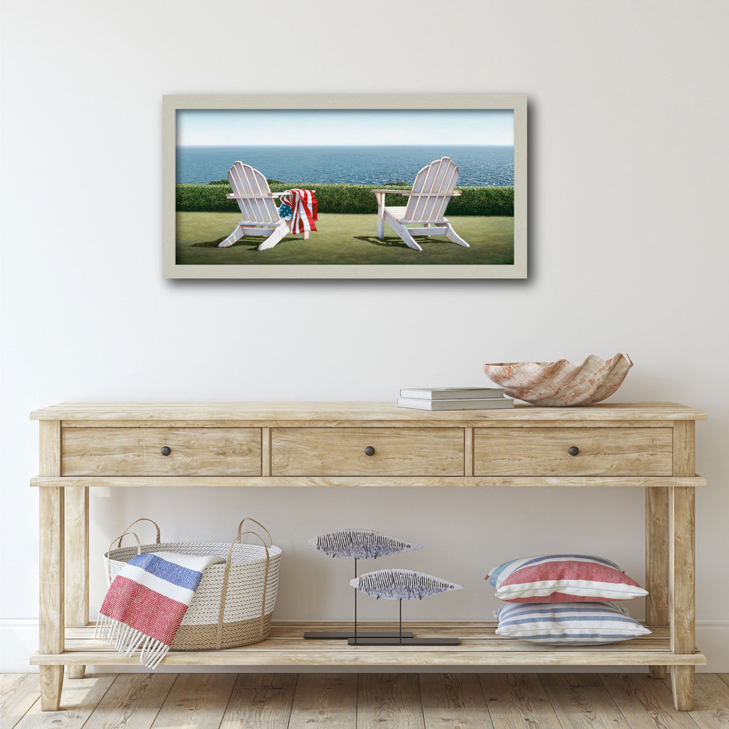 Celebrate 250 Spring House View Framed Canvas with Wounded Warrior Project