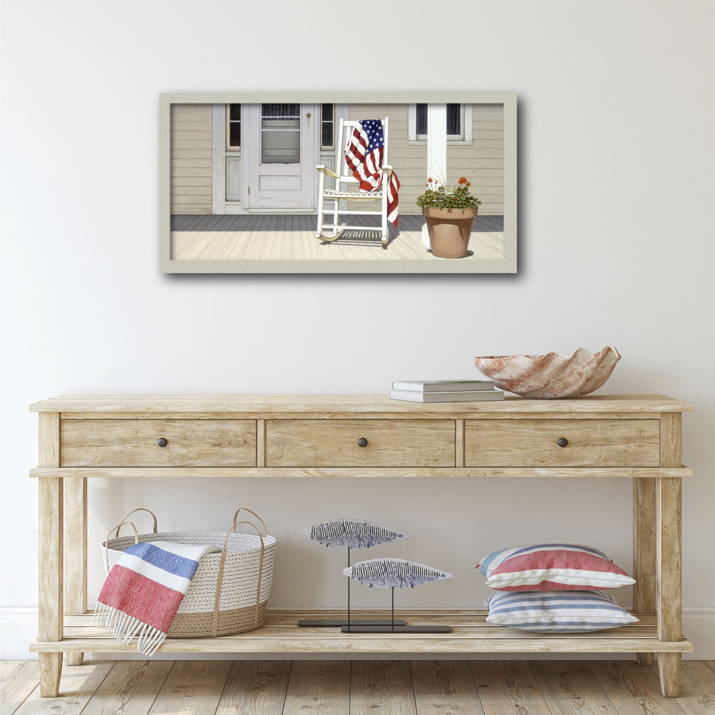 Celebrate 250 American Porch Framed Canvas with Wounded Warrior Project