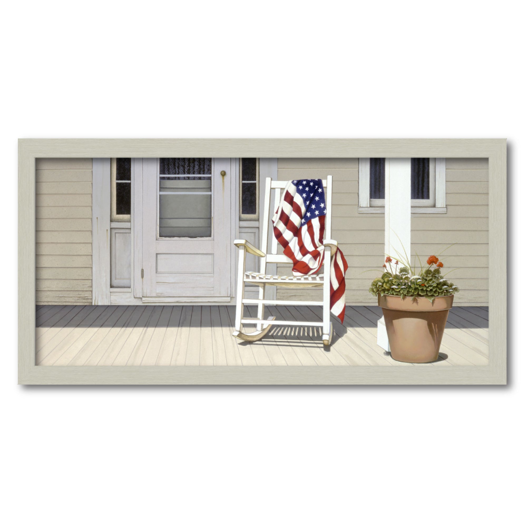Celebrate 250 American Porch Framed Canvas with Wounded Warrior Project