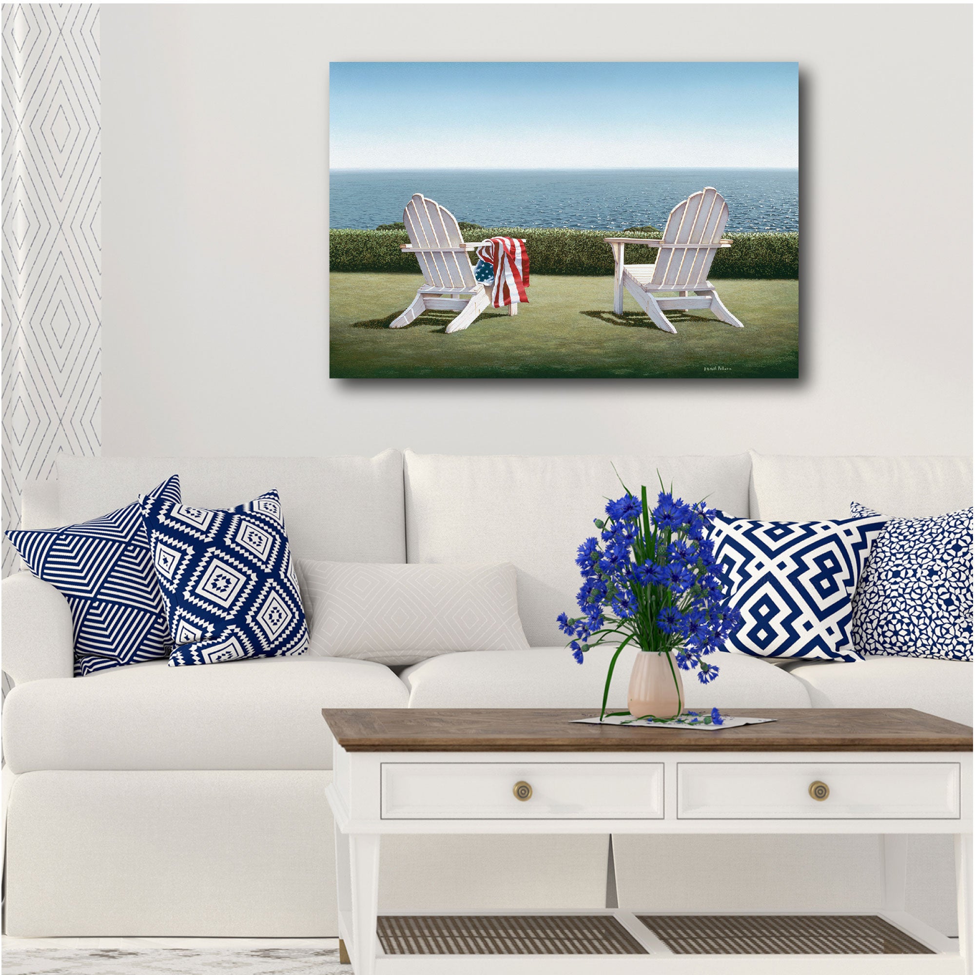 Celebrate 250 Spring House View Gallery-Wrapped Canvas Wall Art with Wounded Warrior Project