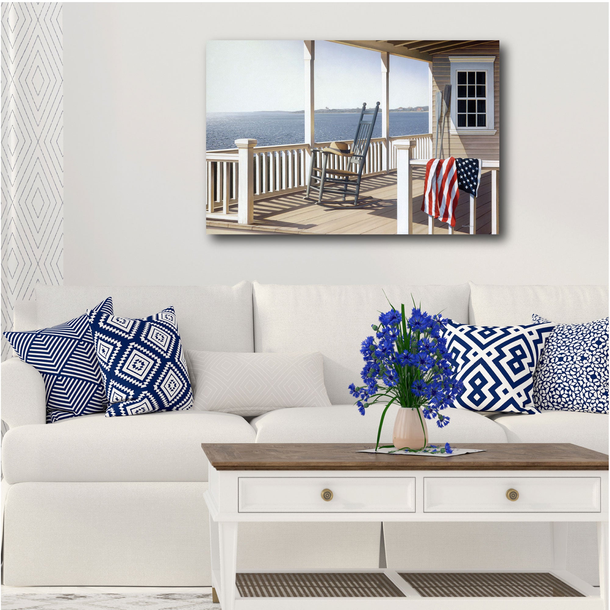 Celebrate 250 American Porch II Gallery-Wrapped Canvas Wall Art with Wounded Warrior Project