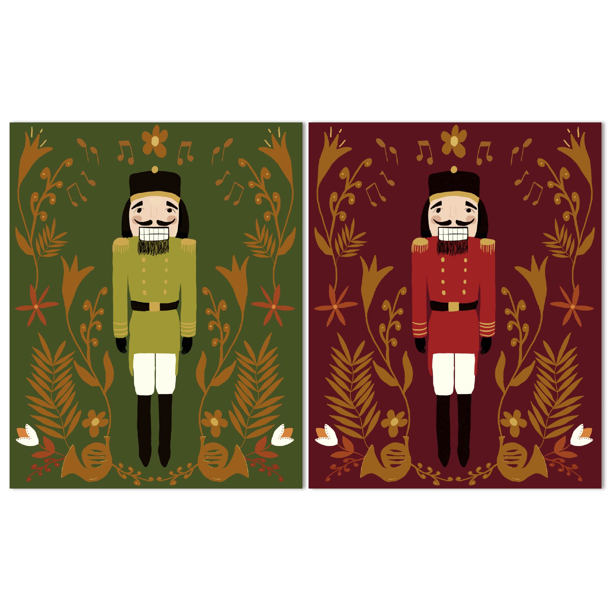 Nutcrackers 16" x 20" Gallery-Wrapped Canvas Wall Art Set