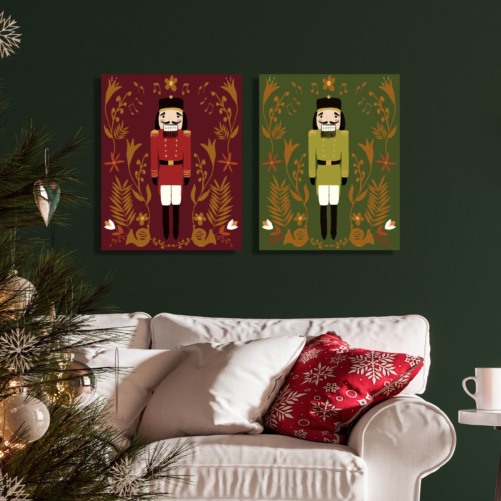 Nutcrackers 16" x 20" Gallery-Wrapped Canvas Wall Art Set
