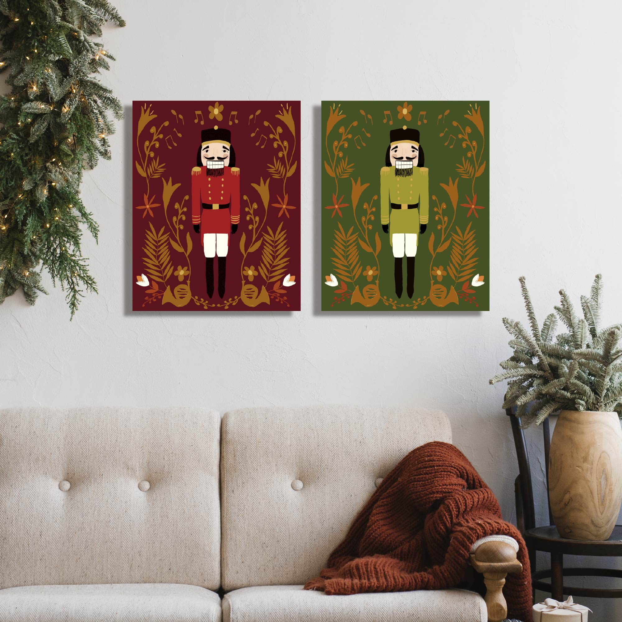 Nutcrackers 16" x 20" Gallery-Wrapped Canvas Wall Art Set
