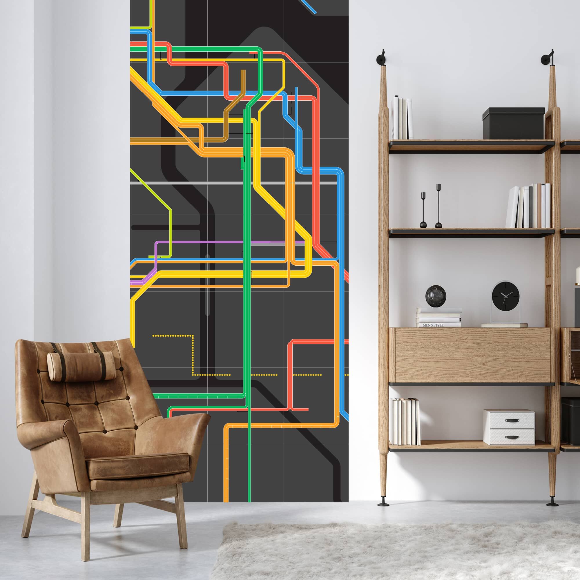 MTA Collection Subway Abstract Line Gallery Art Mural