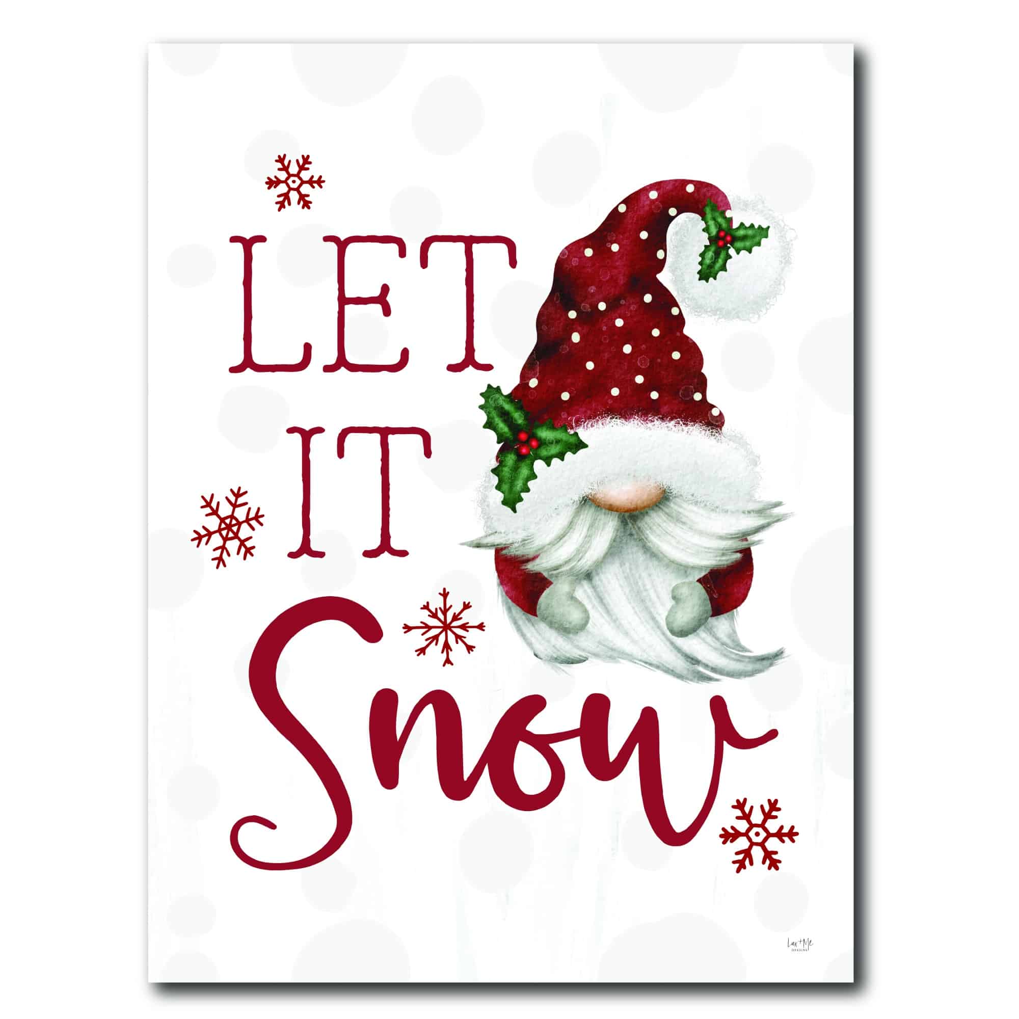 Let It Snow Gnome Gallery-Wrapped Canvas