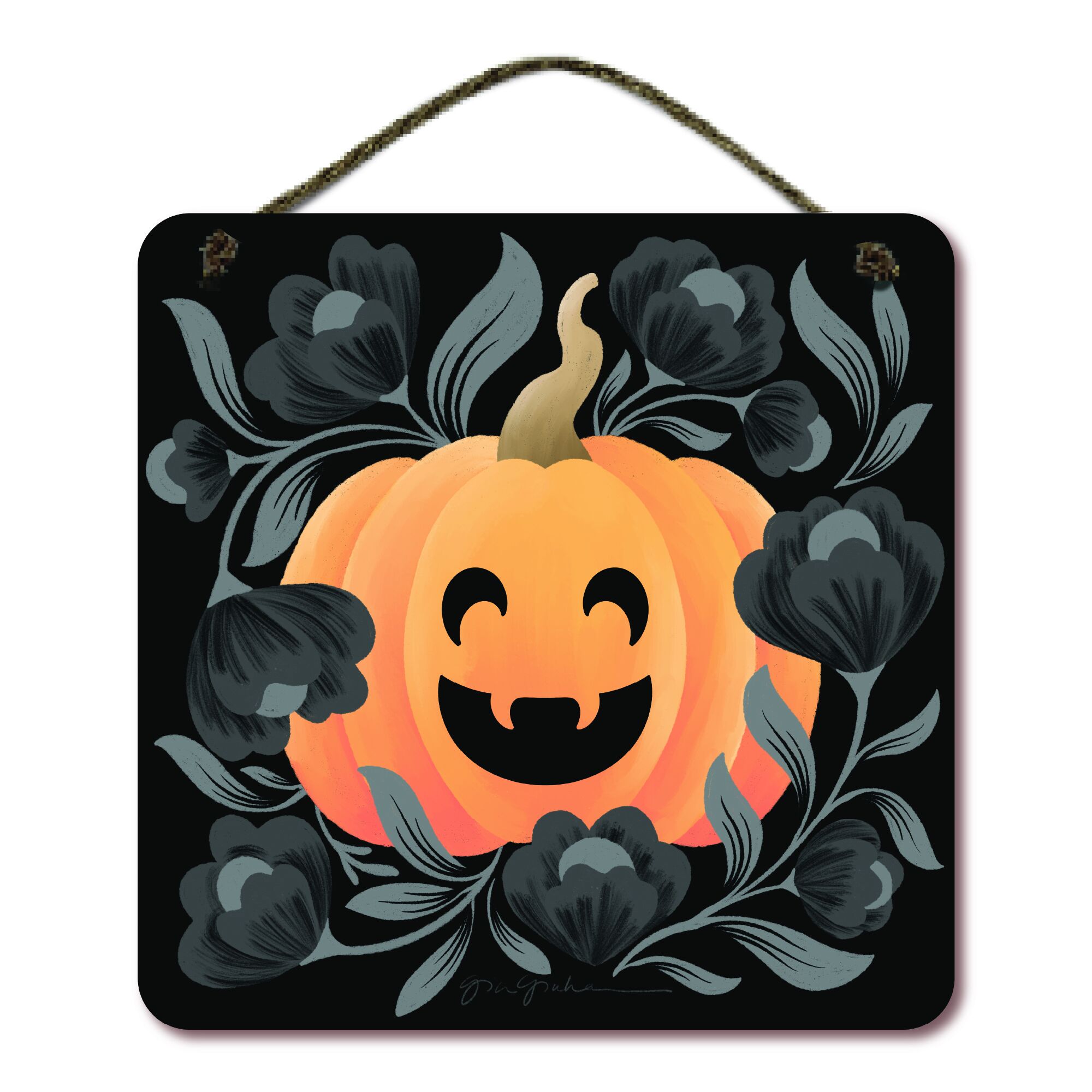 Halloween Spirit III 12x12 Hanging Artboard with Twine