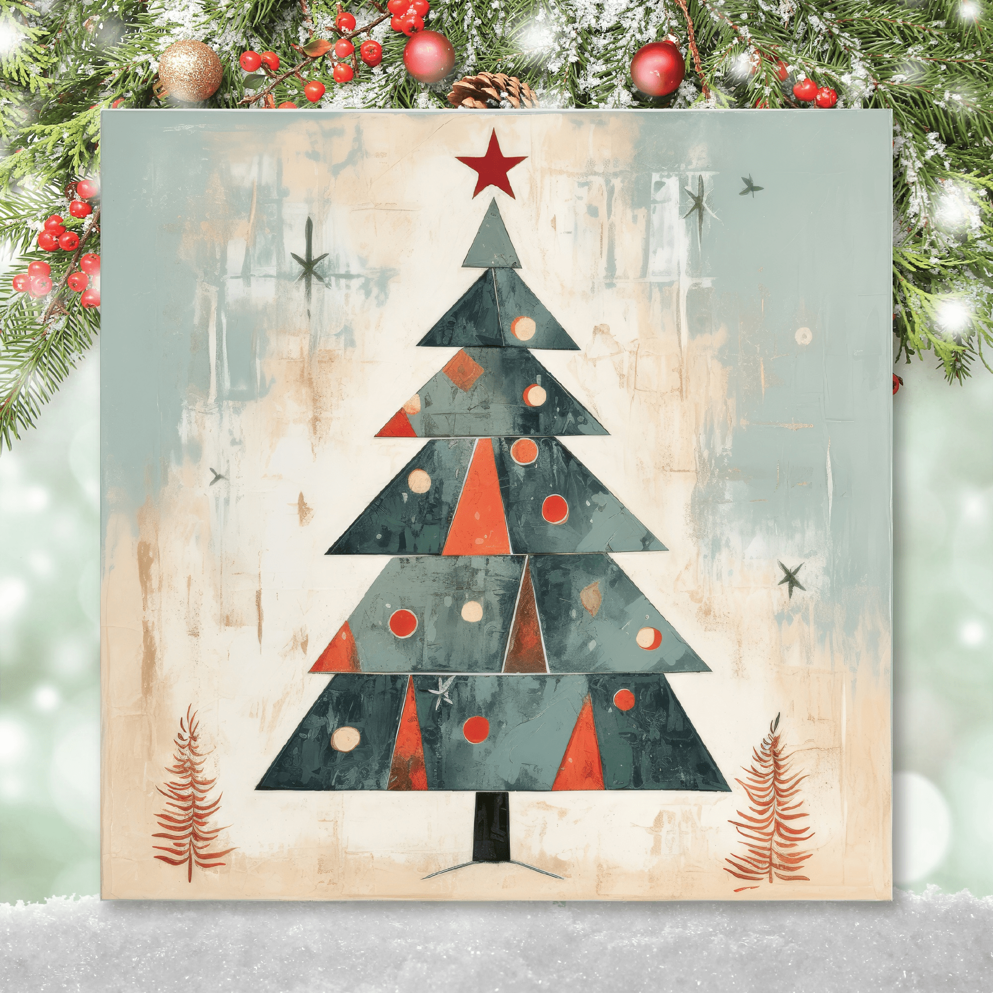 Woodland Christmas Tree Gallery-Wrapped Canvas
