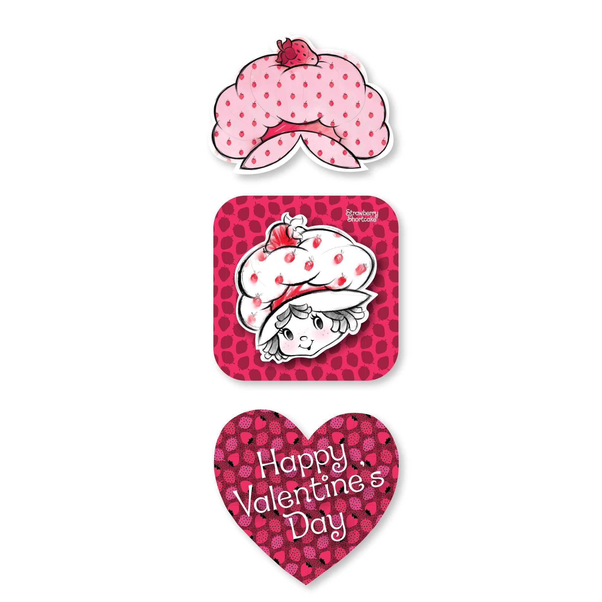 Strawberry Shortcake Happy Valentine's Day 3 Piece Artboard Wall Decor Set