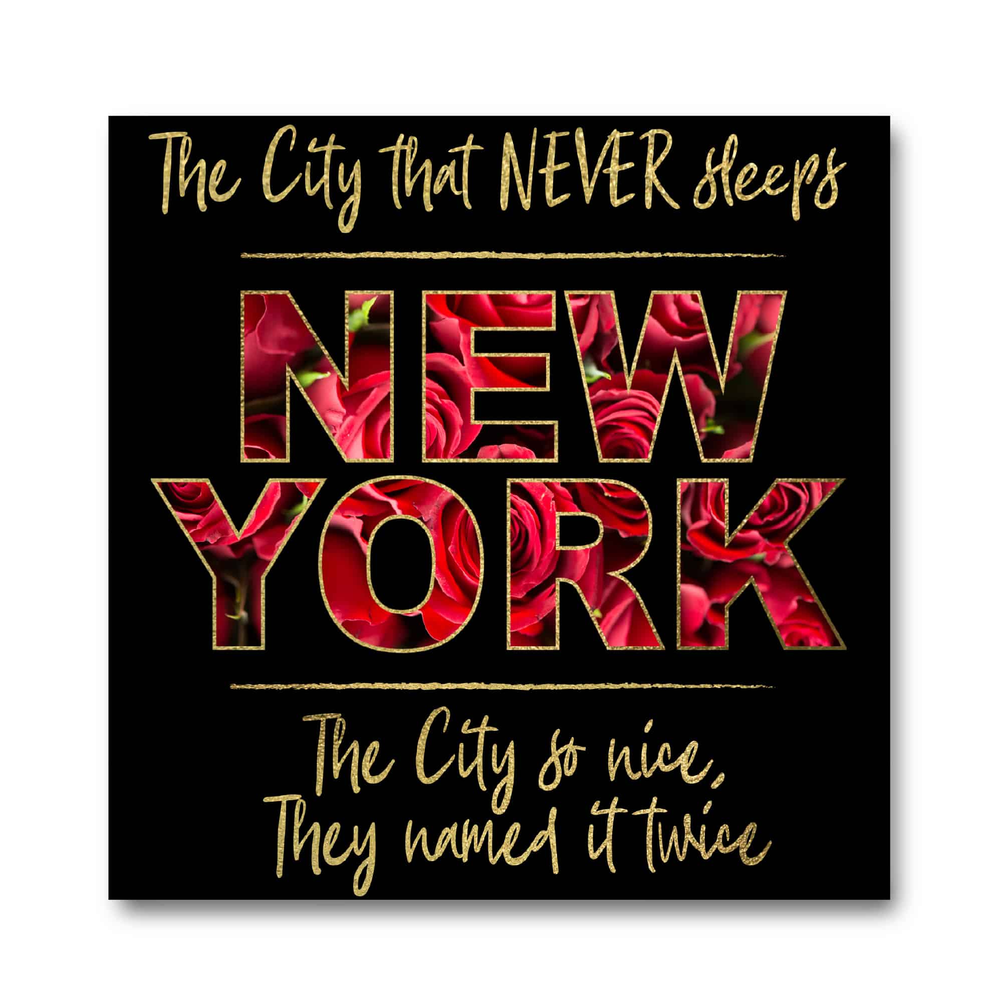 NYC Collection NYC Glamour Sleep 24"x 24" Acrylic Wall Art