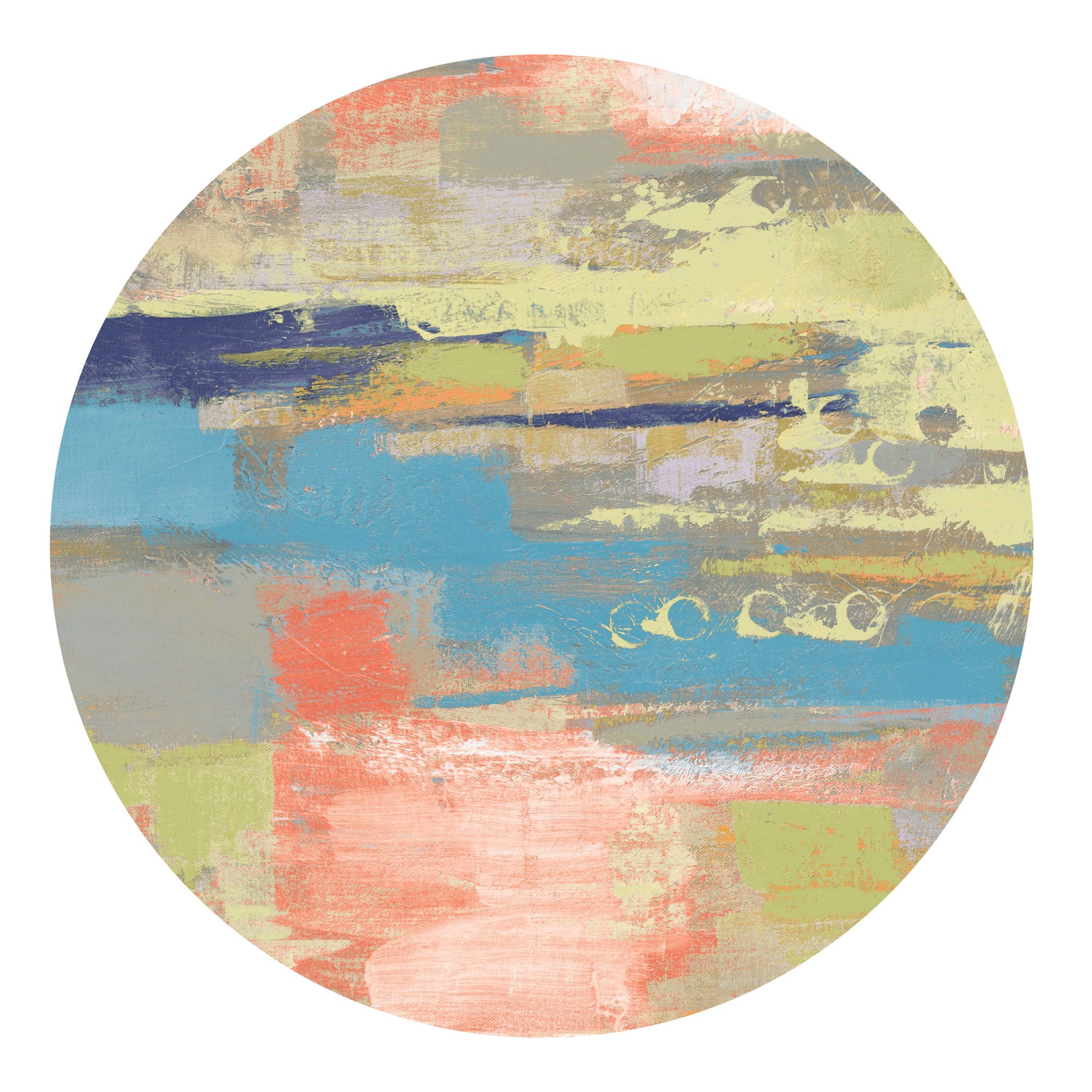 DormDigs™ Urban Walkway II Bright Circular Wood Decor