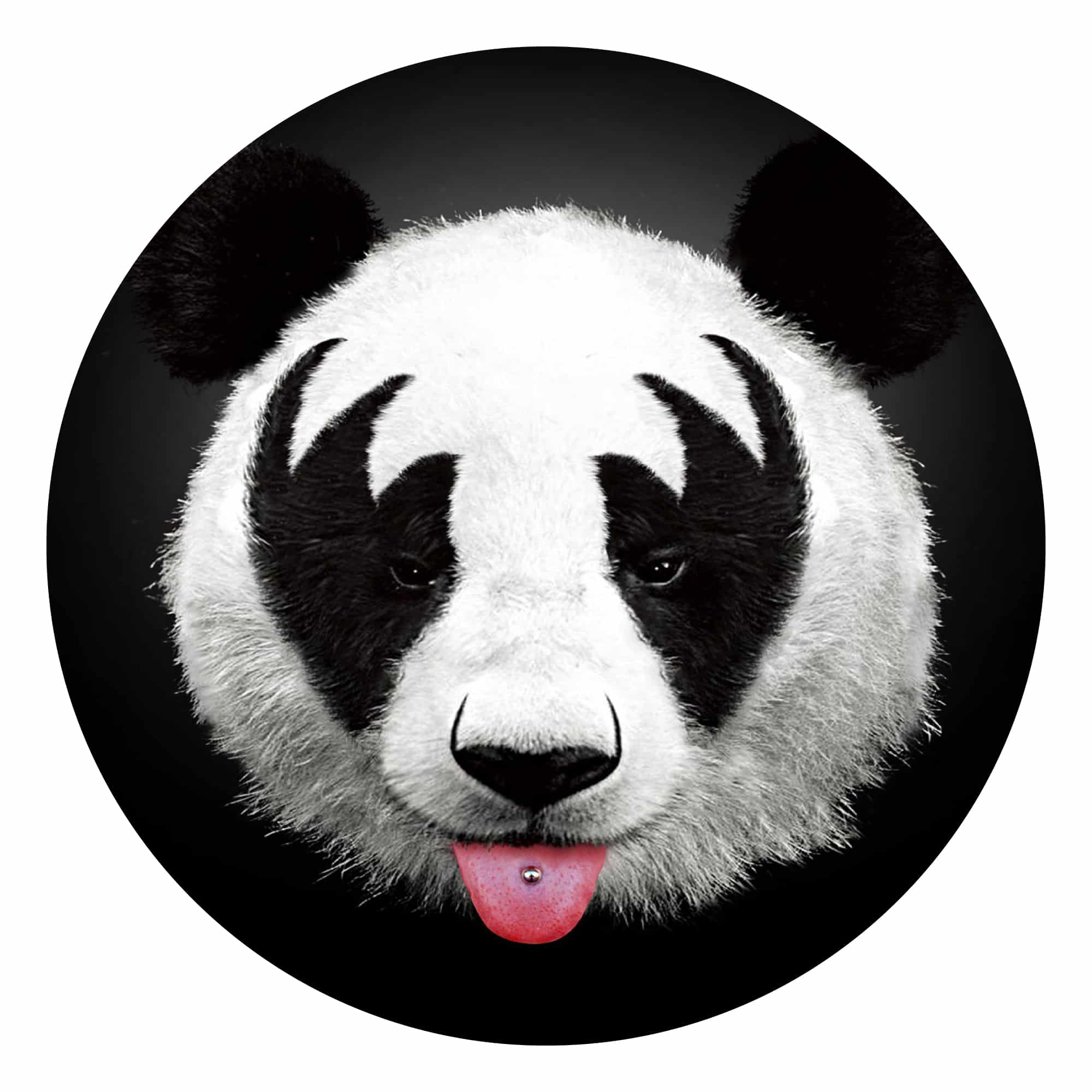 DormDigs™ Panda Rocks Circular Wood Decor