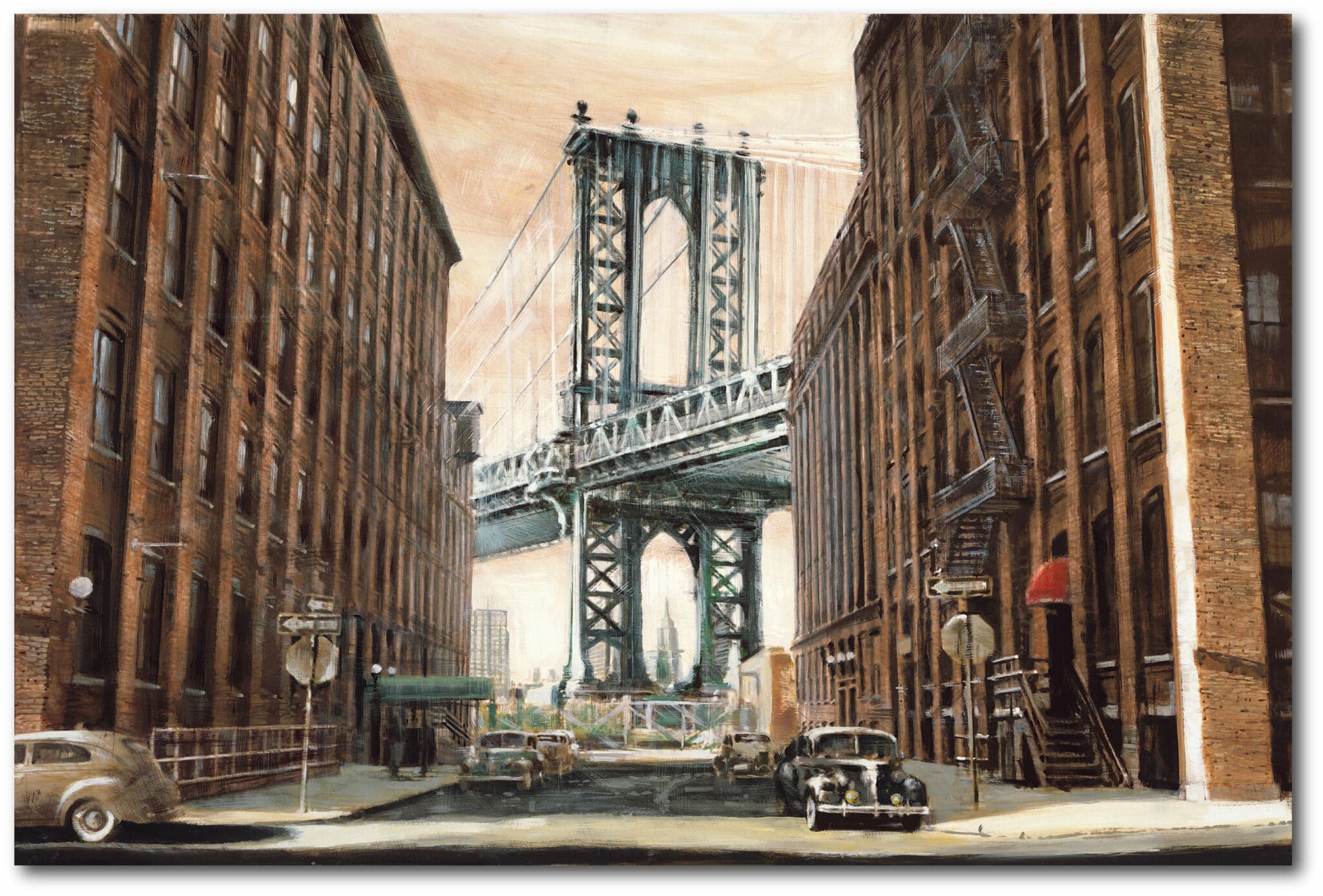 Manhattan Sunset I Gallery-Wrapped Canvas