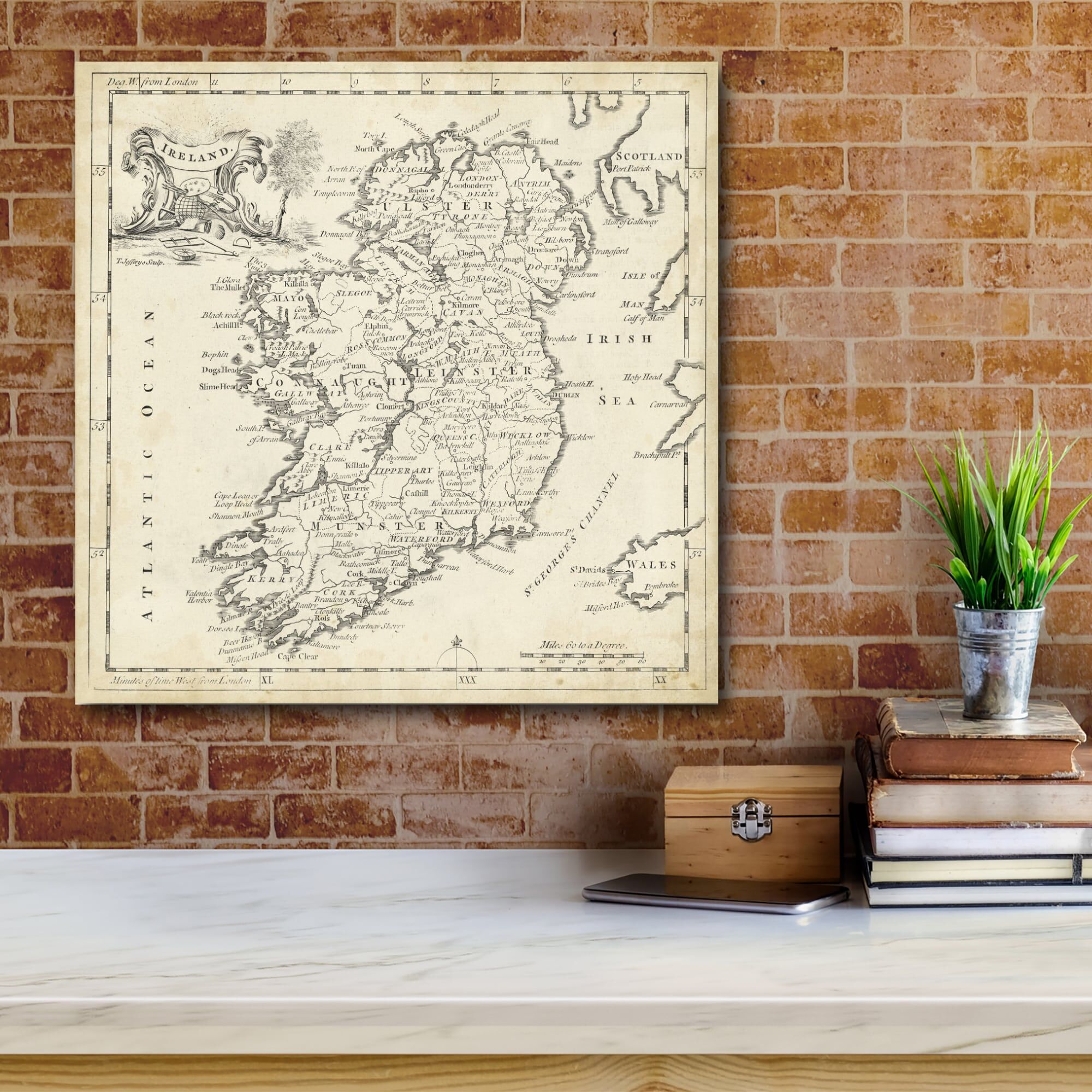 Map of Ireland Gallery-Wrapped Canvas
