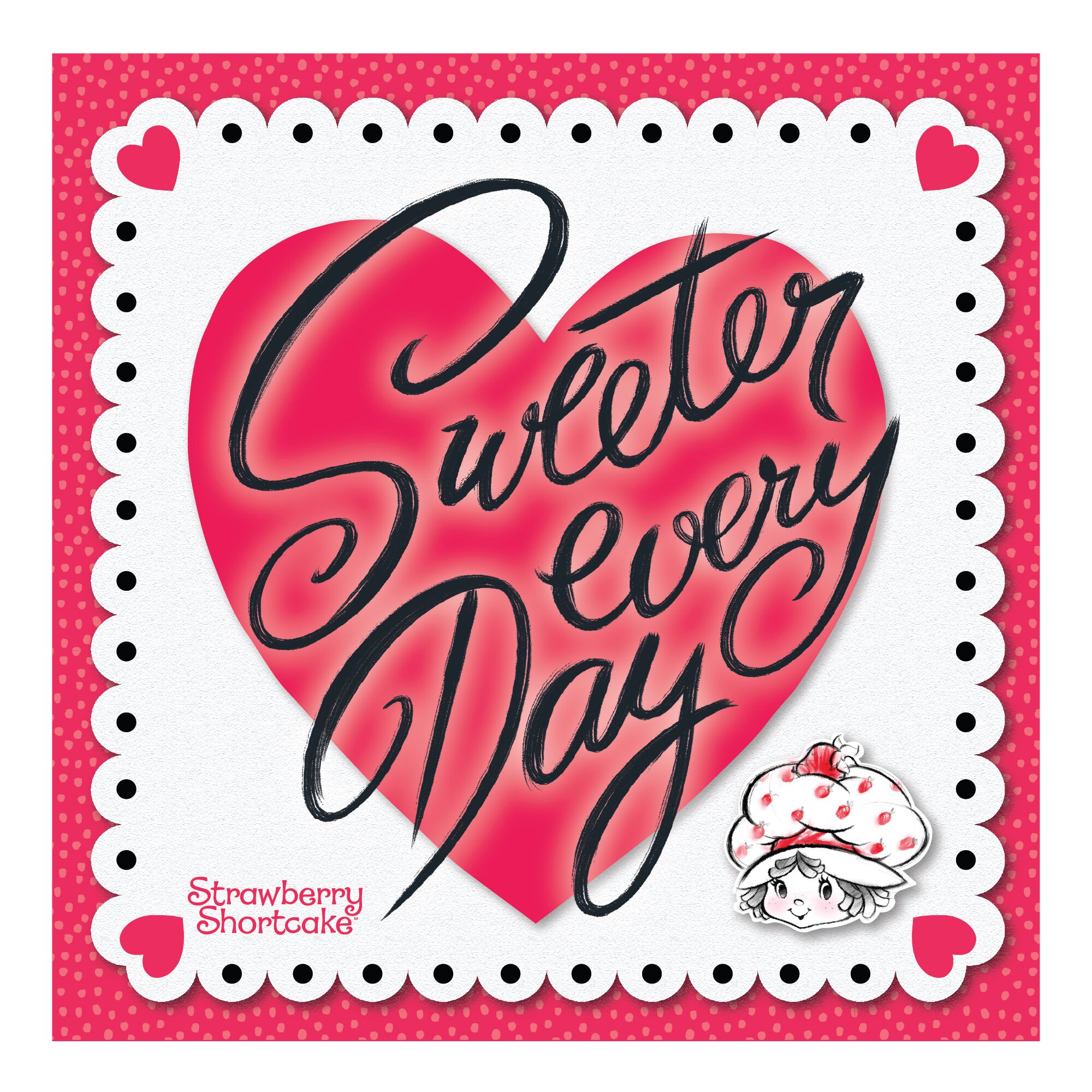 Strawberry Shortcake Sweeter Every Day 16x16 Gallery-Wrapped Canvas