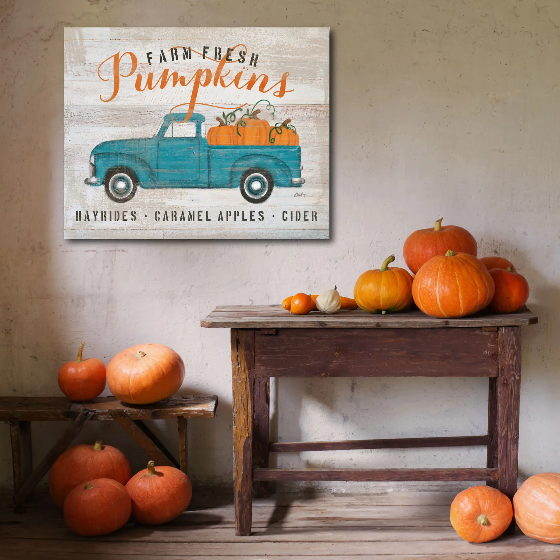 Farm Fresh Pumpkins Gallery-Wrapped Canvas