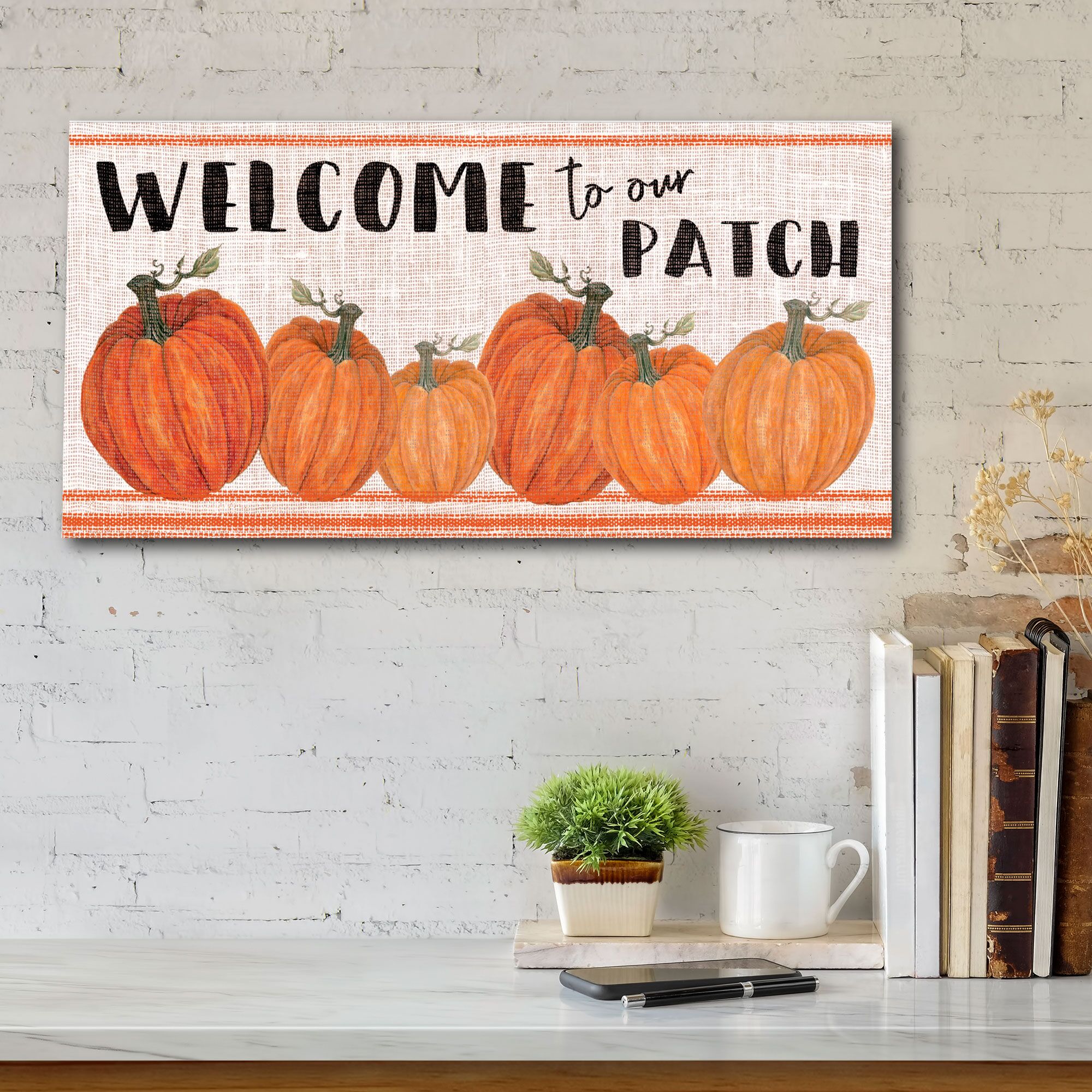 Welcome To Our Patch Gallery-Wrapped Canvas