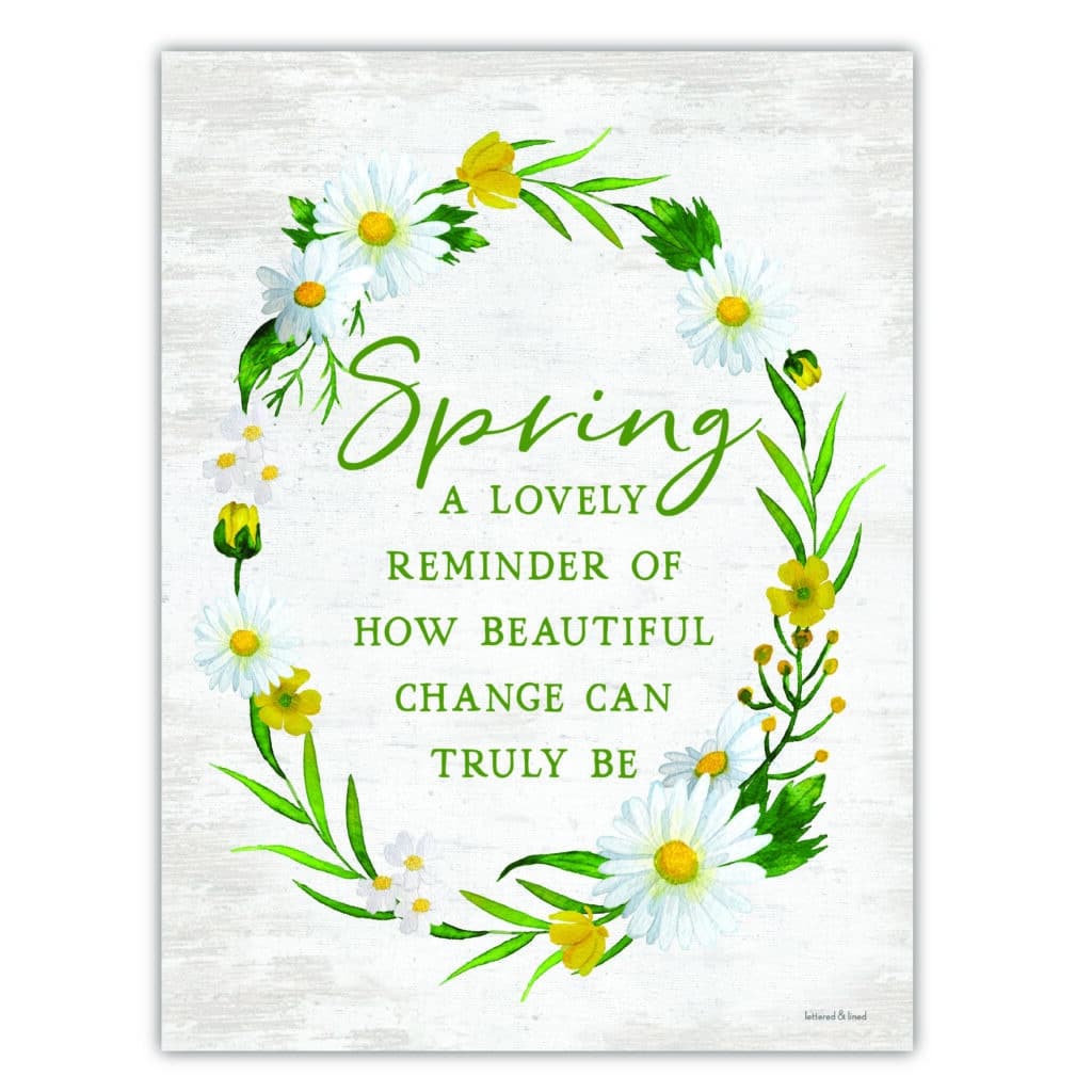 Spring Is A Lovely Reminder Wreath Wooden Artboard Decor